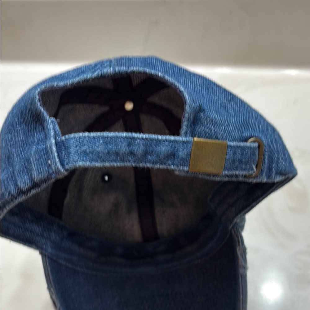 KBETHOS Blue Distressed Denim Baseball Hat - Picture 5 of 5